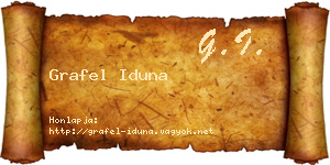Grafel Iduna névjegykártya
